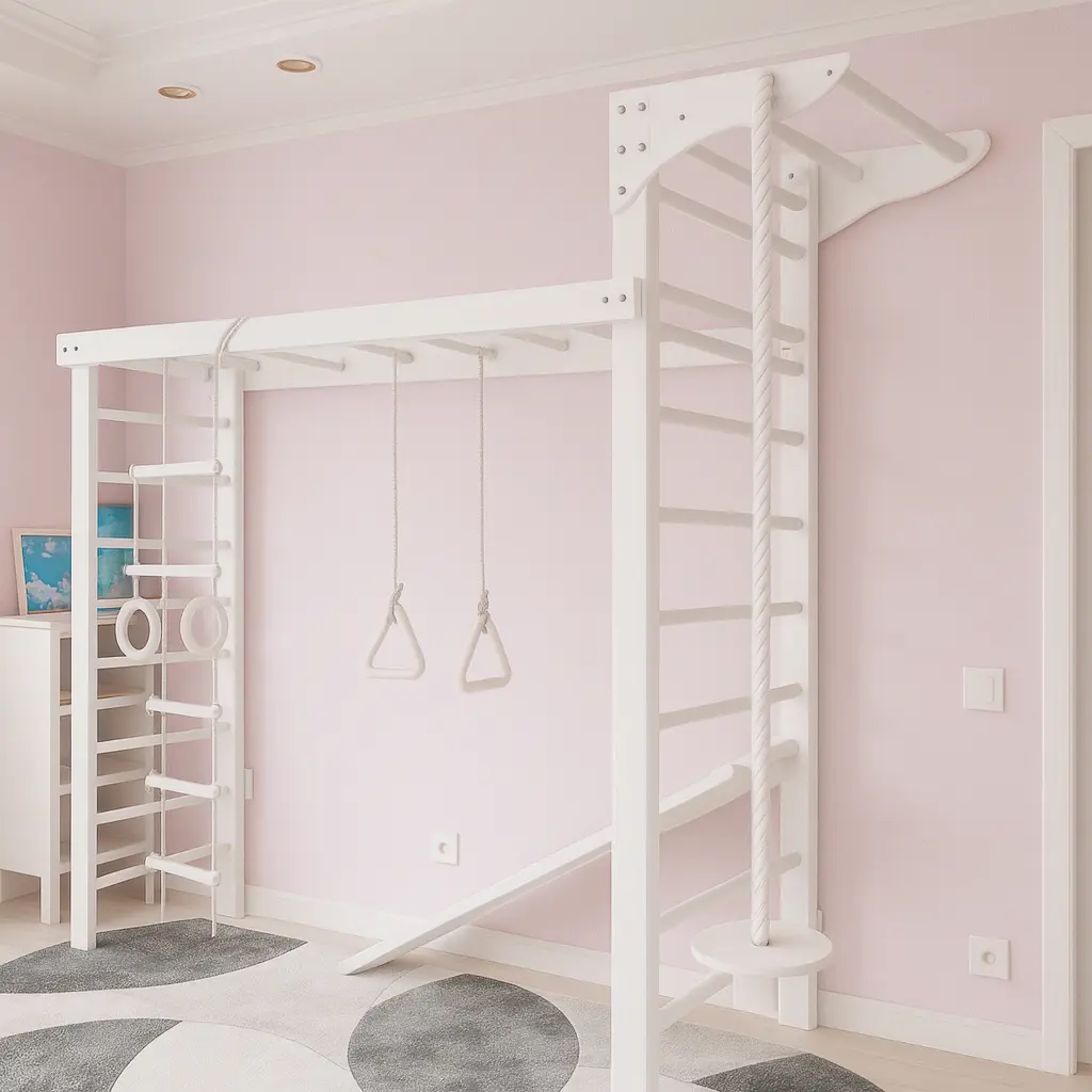 Luca – White Edition Adventure Kletterwand & Indoor Kletterset für Kinder