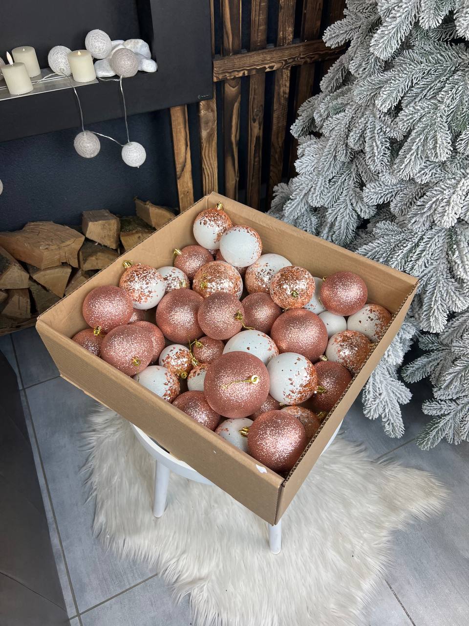 Подарунковий набір «Бите скло» - РОЗОВЕ ЗОЛОТО 🪷