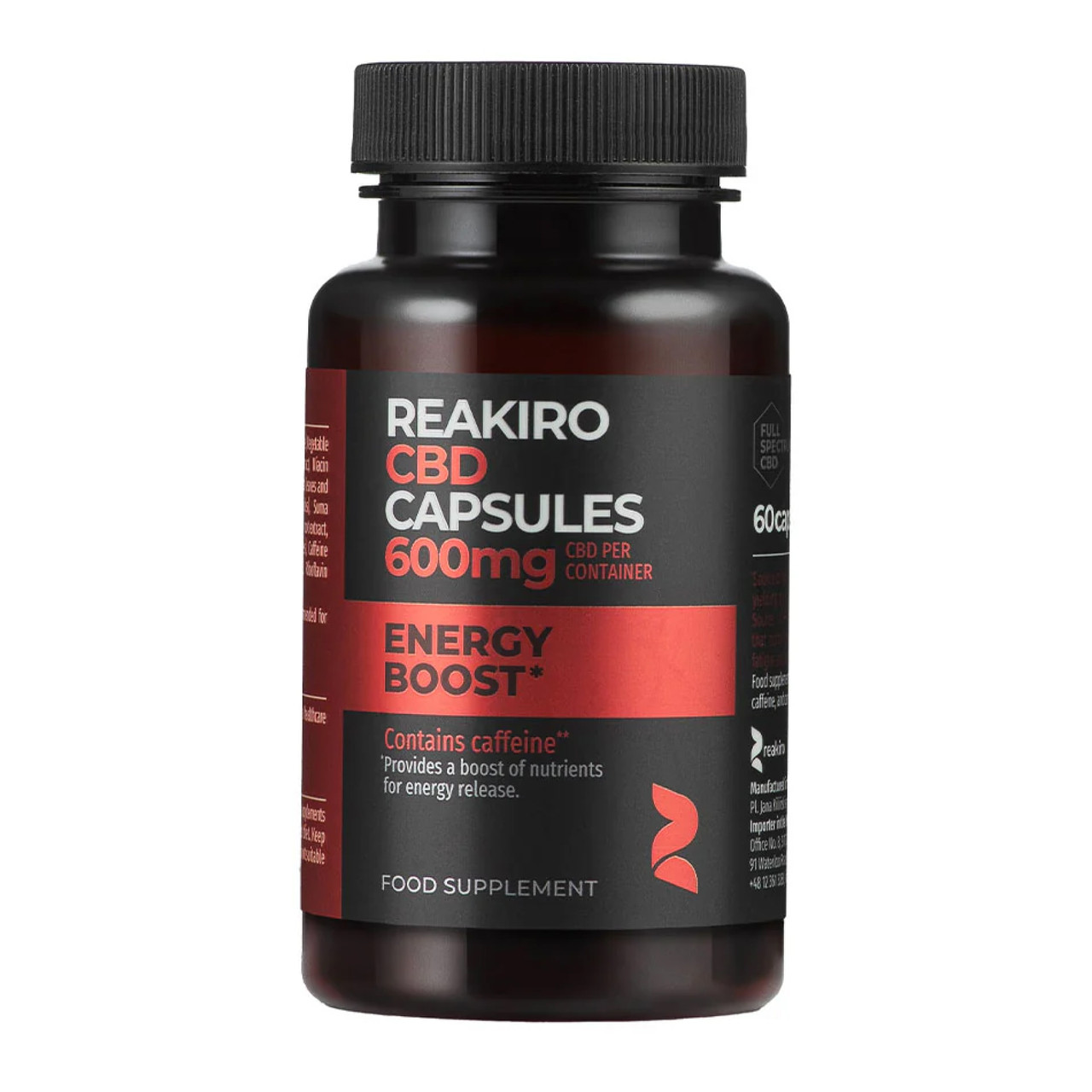 Energy Boost CBD Capsules 600mg - 60 caps