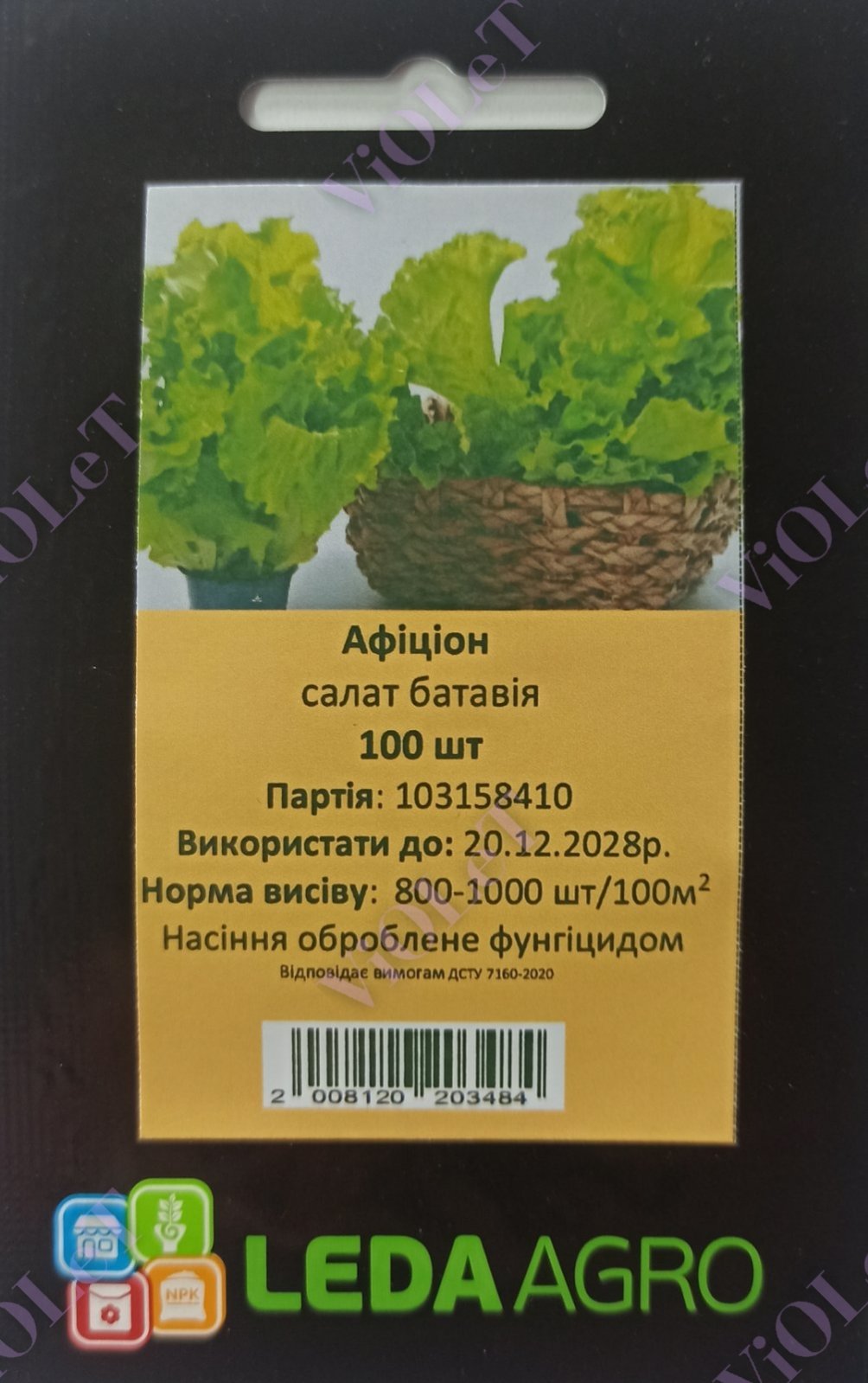 Афіціон, салат батавія, 100 шт. Leda
