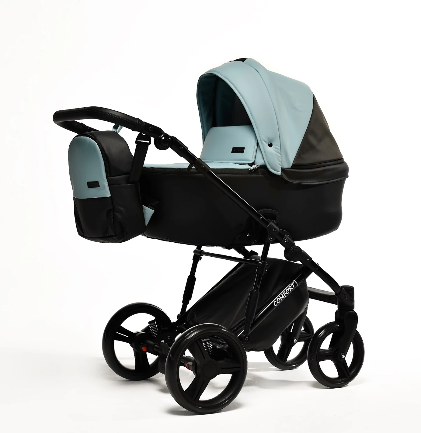 Коляска 2в1 Donatan Comfort екошкіра блакитний