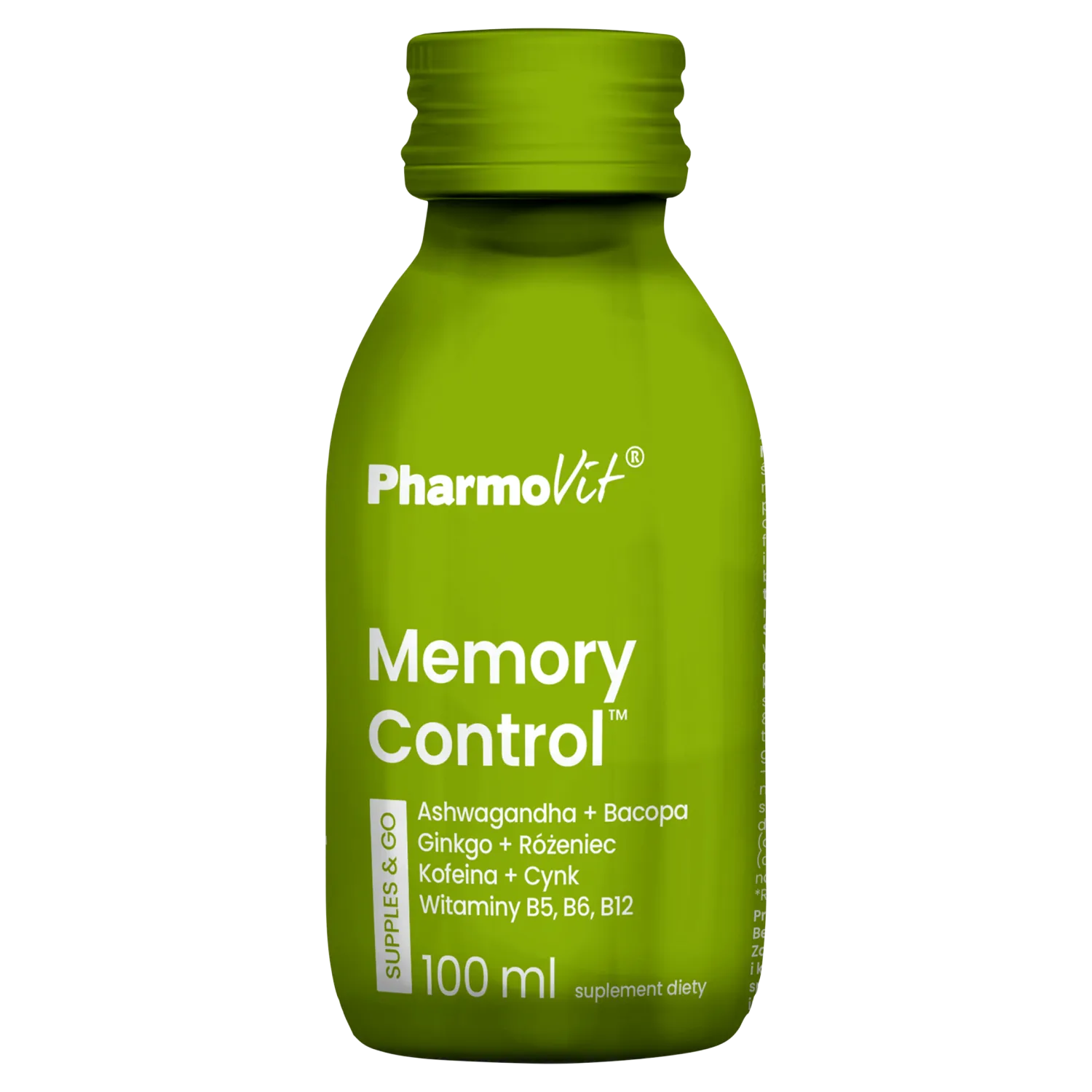 PharmoVit Memory Control Supples & Go Концентрація та енергія - 100 мл