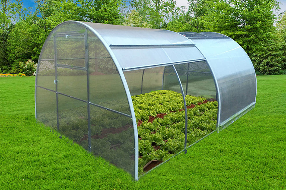 Rundbogen-Gewächshaus "RUND ORANGERIE" 3x4m,6m,8m,10m/ 4mm HKP