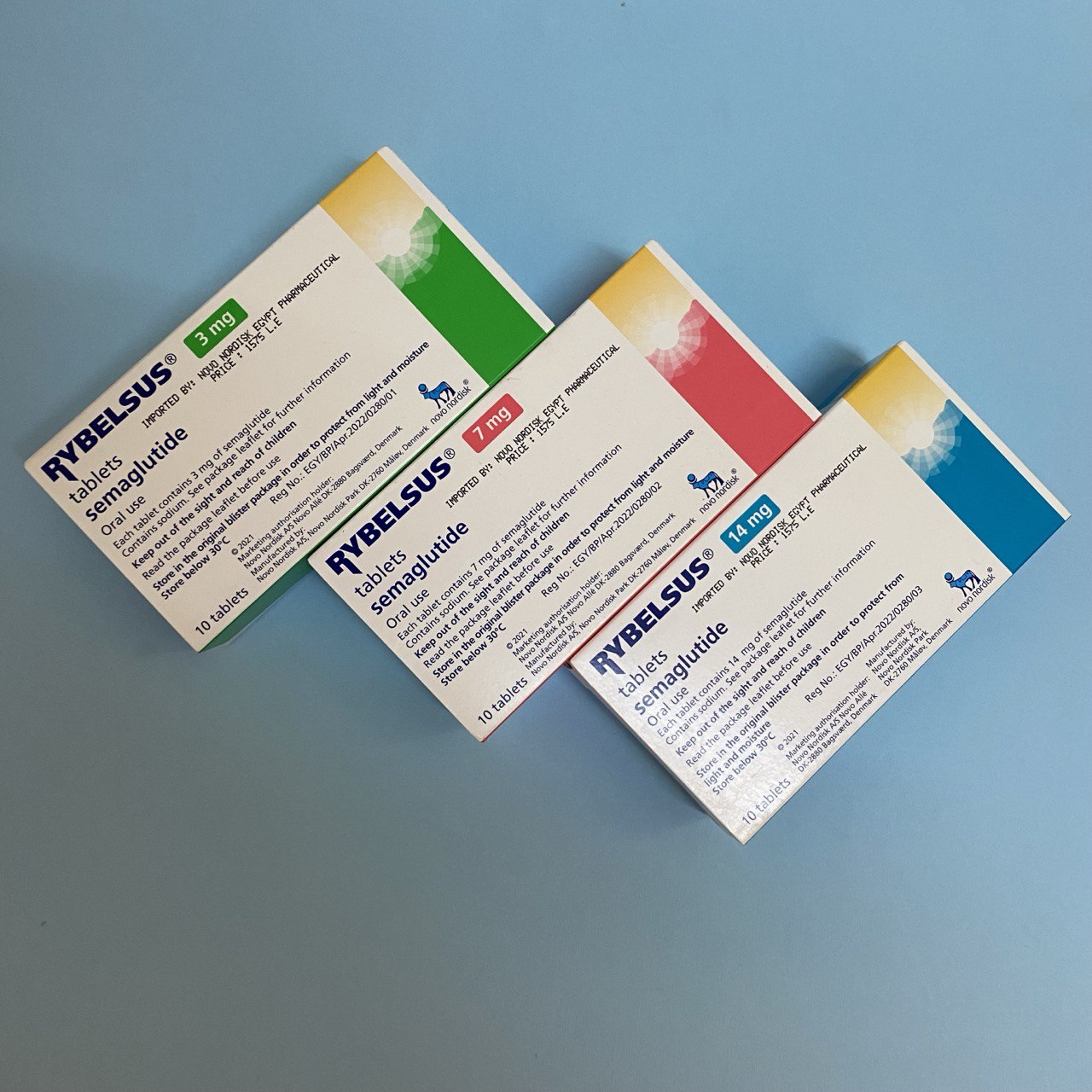 Rybelsus 3 mg 7 mg 14 mg Semaglutide Ребелсас 3 мл 7 мл 14 мг Семаглутид 10 ТАБЛЕТОК