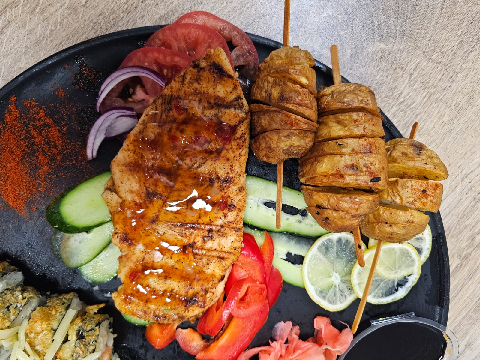 Grilowany kurczak z ziemniakami