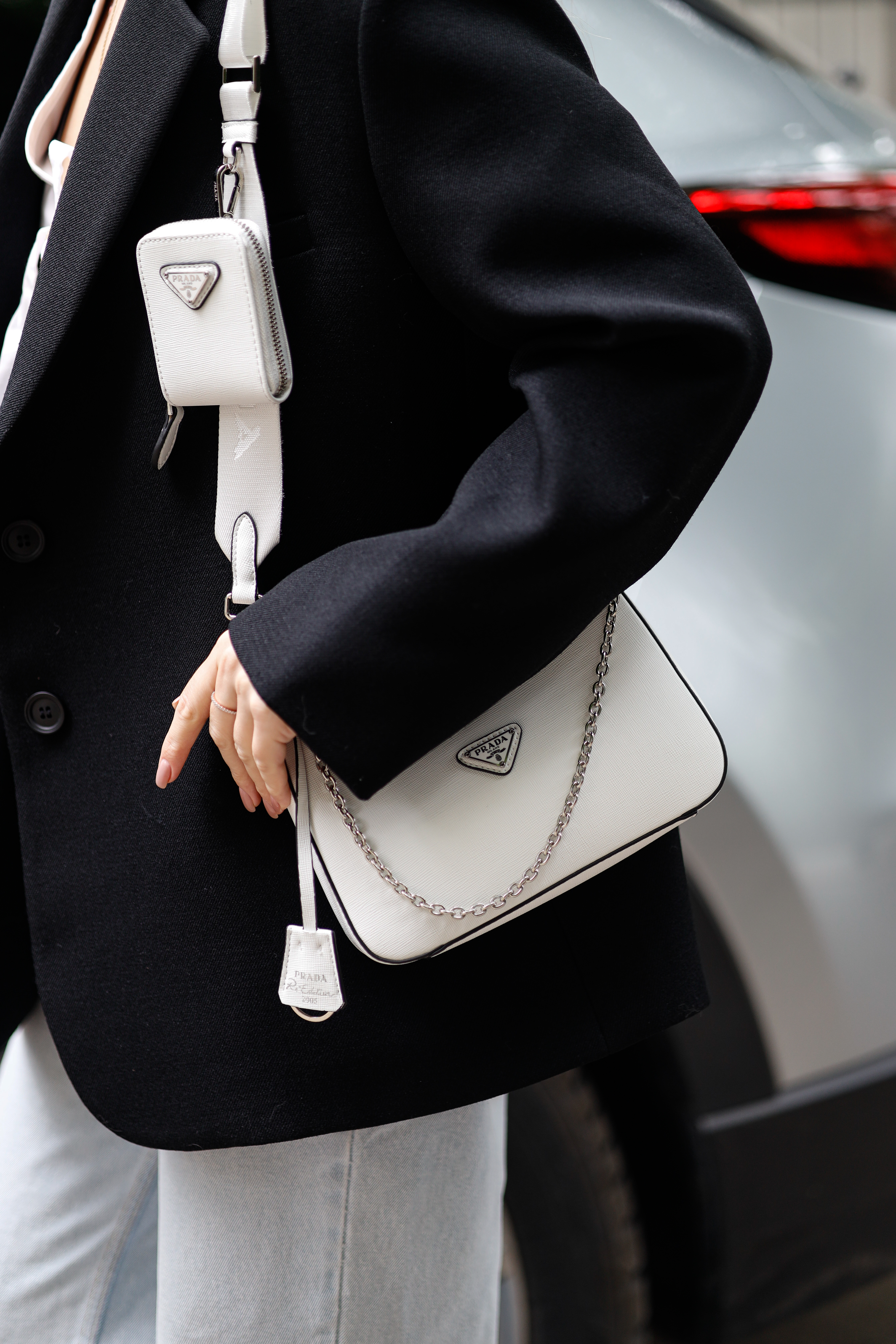 Prada Re-Edition 2005 Saffiano Leather Bag White