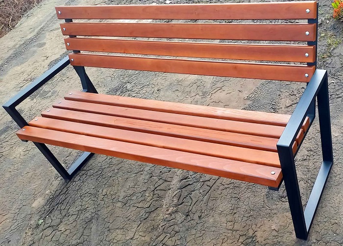 Лавка з спинкою, лавка для саду, лавка для парку, вулична лавка, лавка Лофт