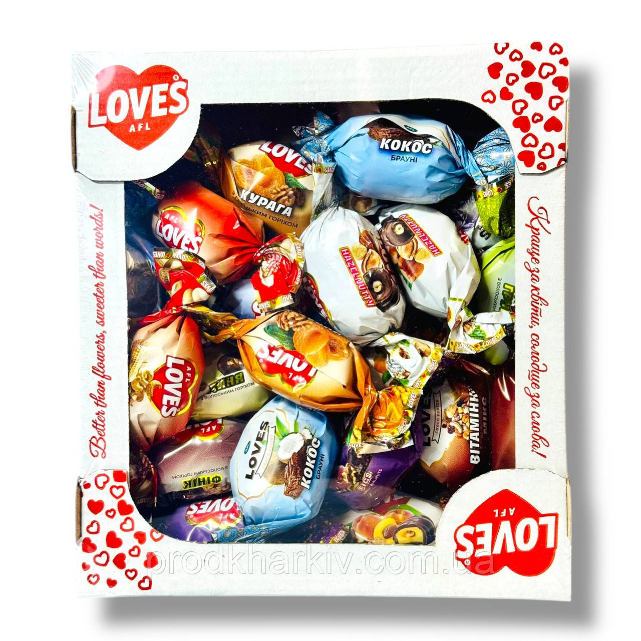 Набір цукерок в глазурі AFL «Асорті LOVES» (сухофрукти та горіхи), 700 г