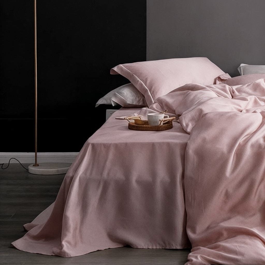 Постільна білизна з сатину, колір Pudra