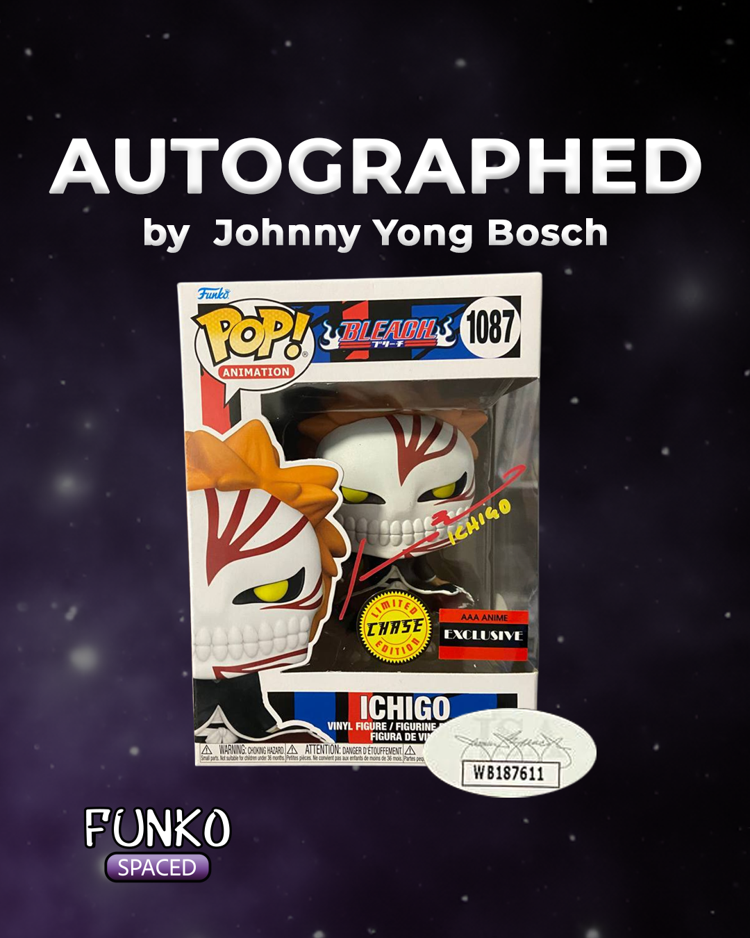 Фігурка Funko Pop Bleach - Autographed Chase Ichigo | Фанко Поп Бліч - Підписаний Чейз Ічіго #1087