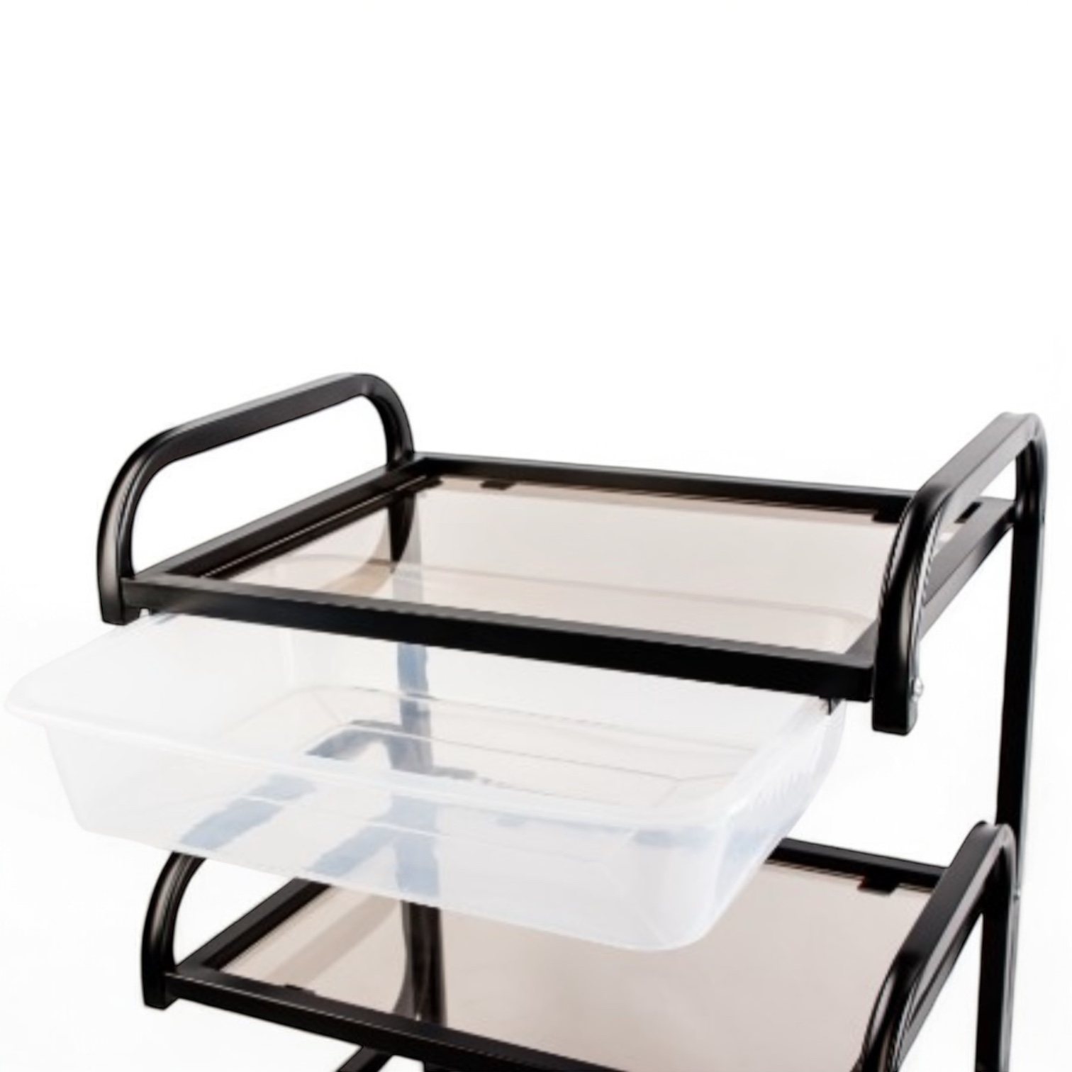 Візок косметологічний з висувним лотком, чорний