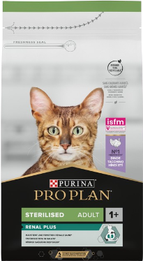 Сухий корм для дорослих котів після стерилізації Пуріна Проплан (Purina Pro Plan) з індичкою, 1.5 кг