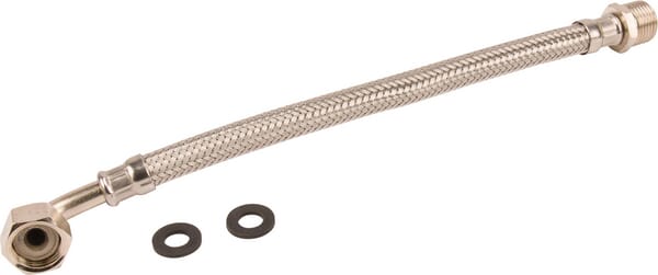 Гнучкий з'єднувальний шланг 1/2″×1/2″ з коліном 90°, 30 см