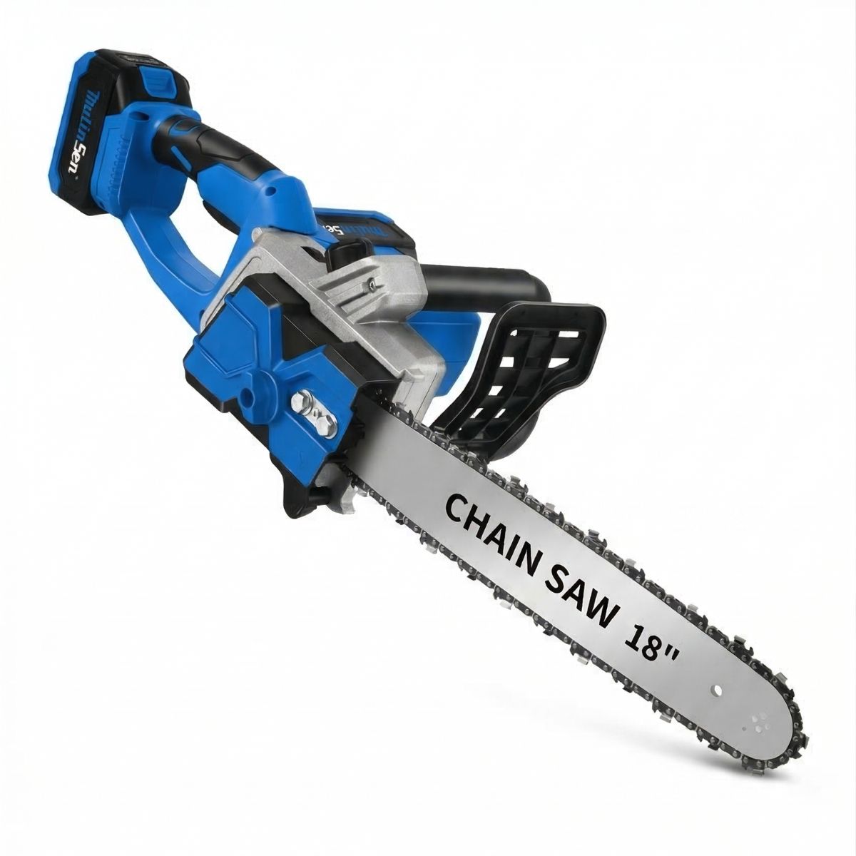 Акумуляторна ланцюгова пила 18" BLUE (36V, 2 АКБ) з лазерним покажчиком