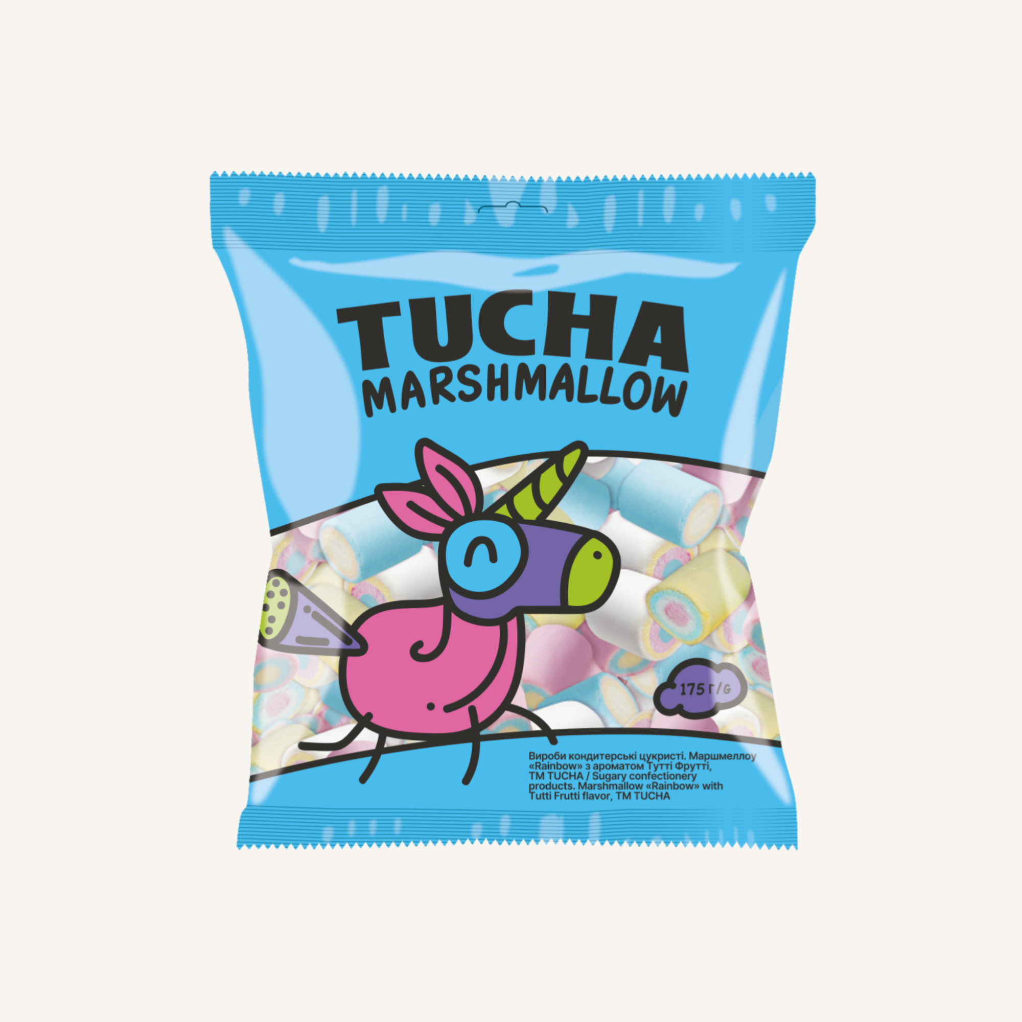 Маршмелоу ТМ TUCHA «Rainbow» з ароматом Тутті Фрутті