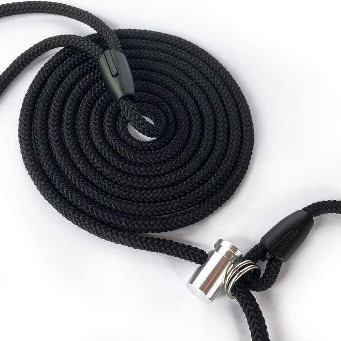 Повідець контролер Dog Walking CONTROL LEASH для вигулу та дресирування собак 8 мм 3 м чорний