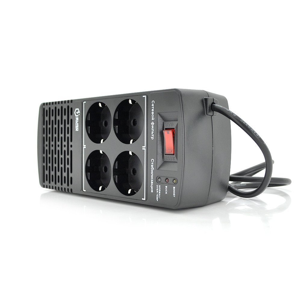 Стабілізатор напруги релейний Europower EPX-804 800VA 400W, input: 184 ~ 276V, output: 220V ± 10%, 4 SHUKO,