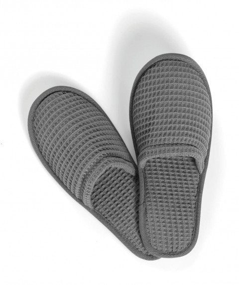 Домашні капці вафельні Mia L`appartement Fiber Soft Сірий