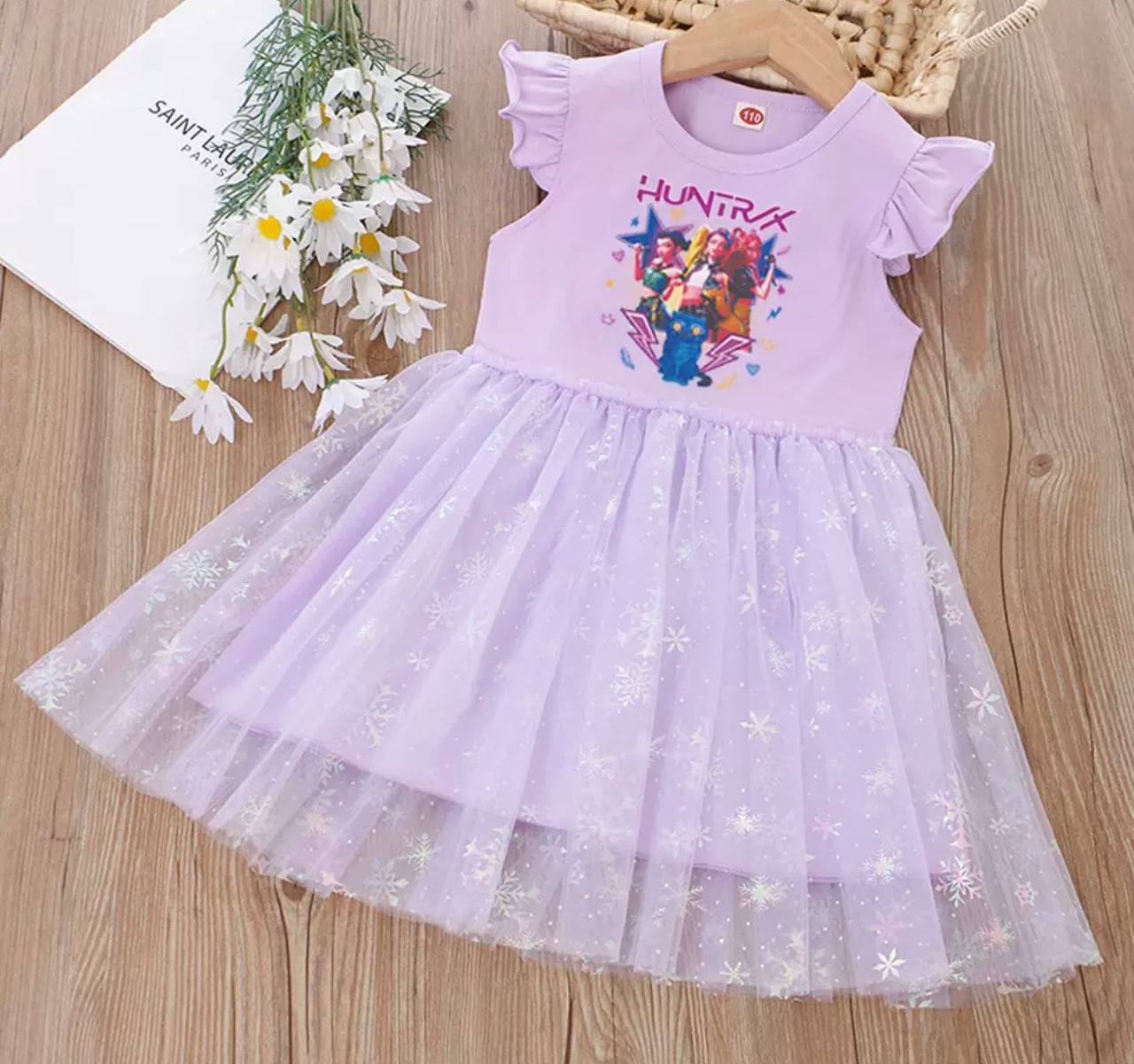 Святкова літня сукня K-pop мисливиці на демонів, K-pop Demon Hunters, Huntrix, фіолетова