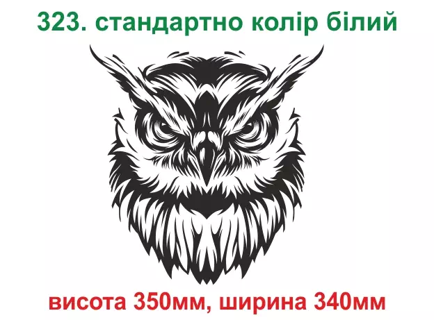 323. Сова голова - біла