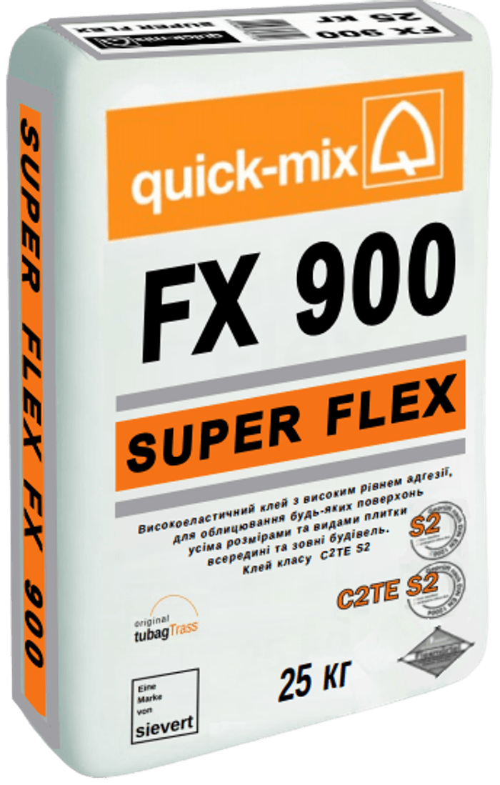 FX 900 SUPER FLEX gray & white * Високоеластична клейова суміш з технологією tubagTrass 