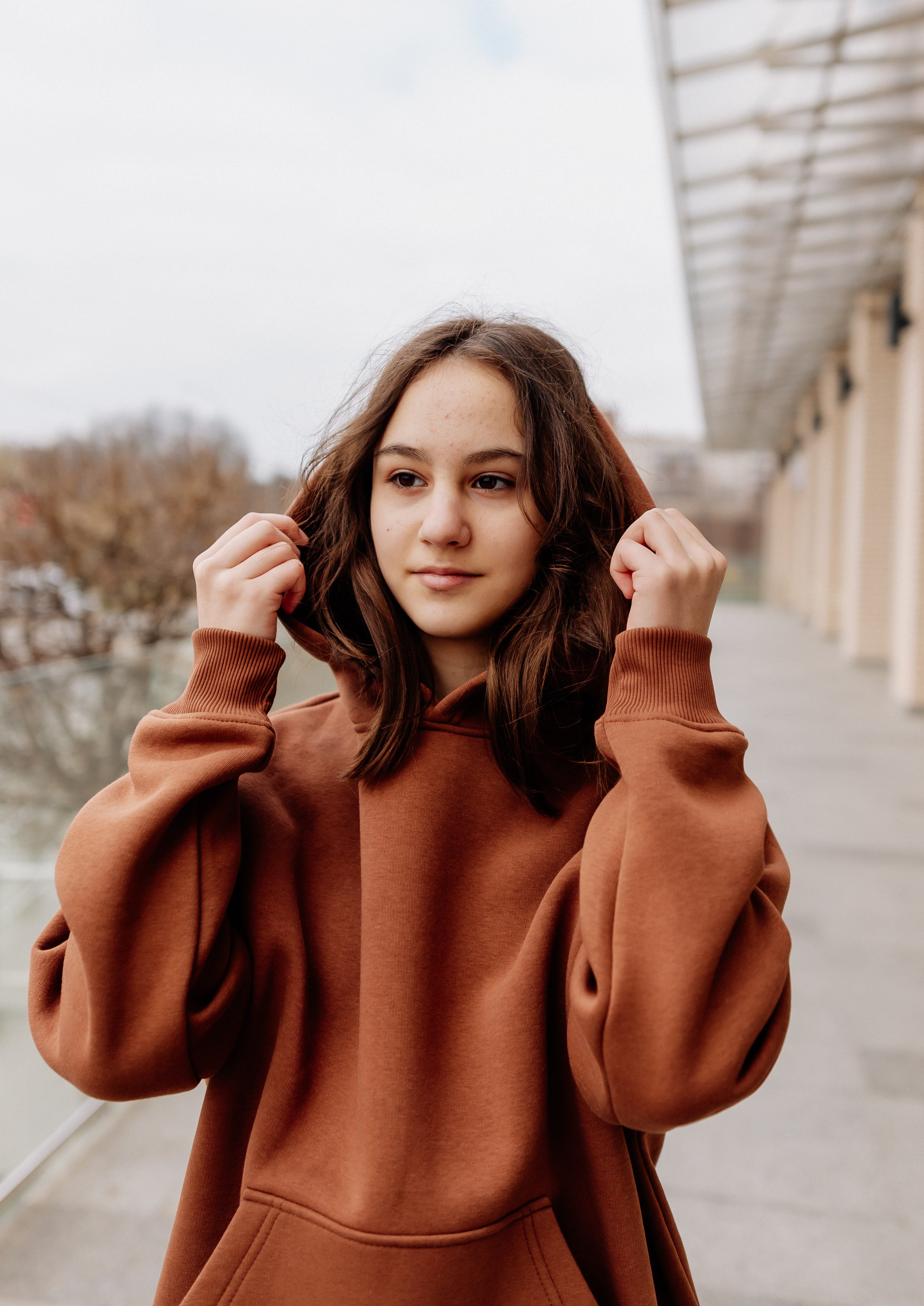 ХУДІ УТЕПЛЕНЕ ОВЕРСАЙЗ КОРИЧНЕВЕ