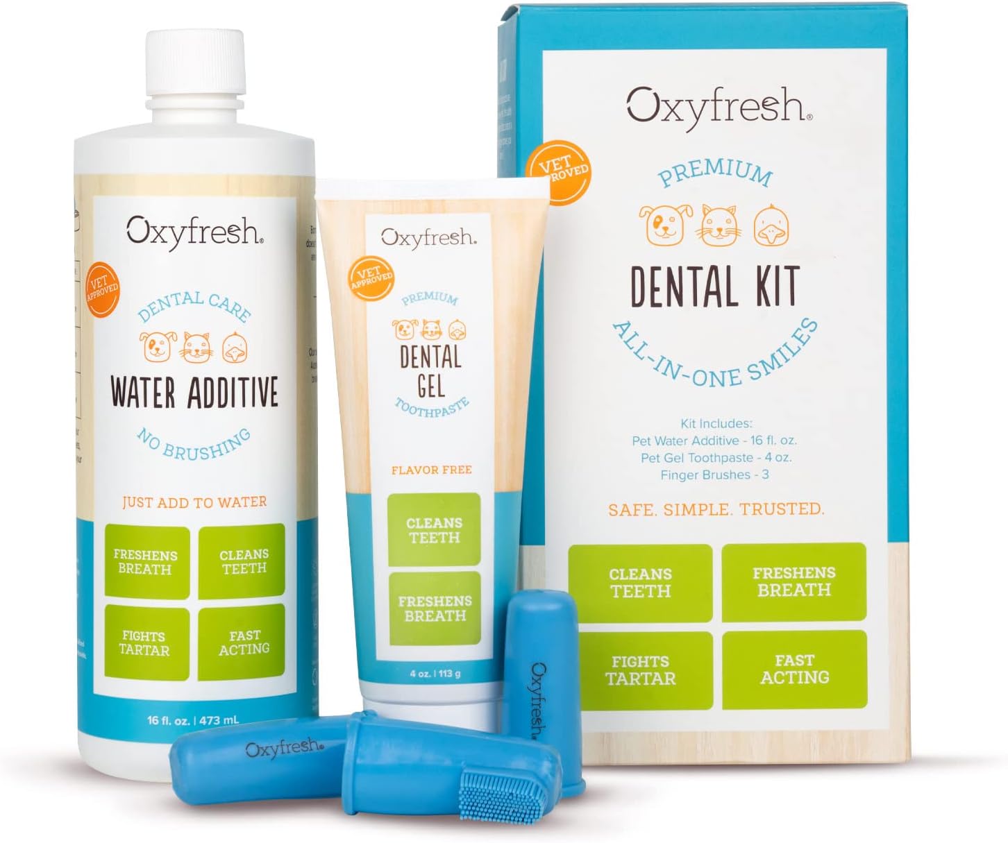 Oxyfresh Premium Pet Dental Kit for Dogs & Cats