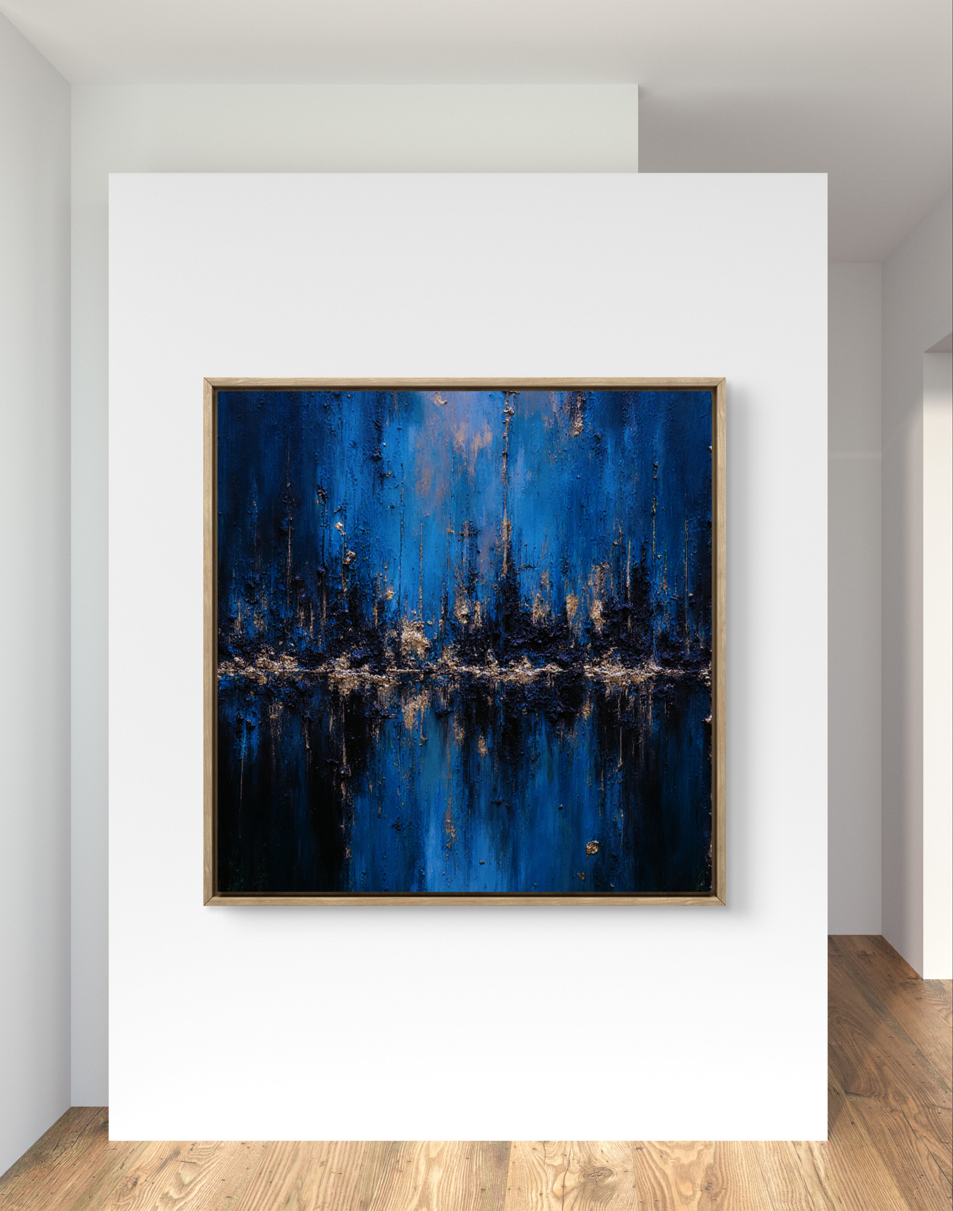 Текстурна картина  в абстрактному стилі " Золото Безодні"