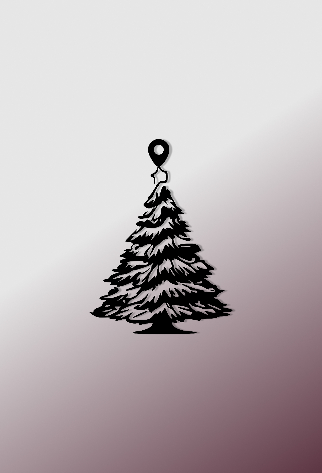 Металева ялинкова прикраса “Засніжена Ялинка”