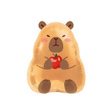 Фольгована кулька Капібара з яблуком, 1 шт