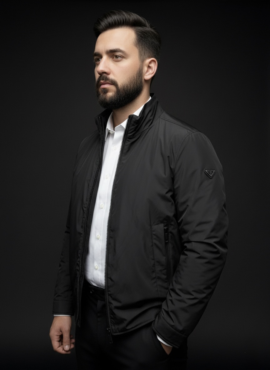 Демісезонна класична, універсальна чоловіча куртка black