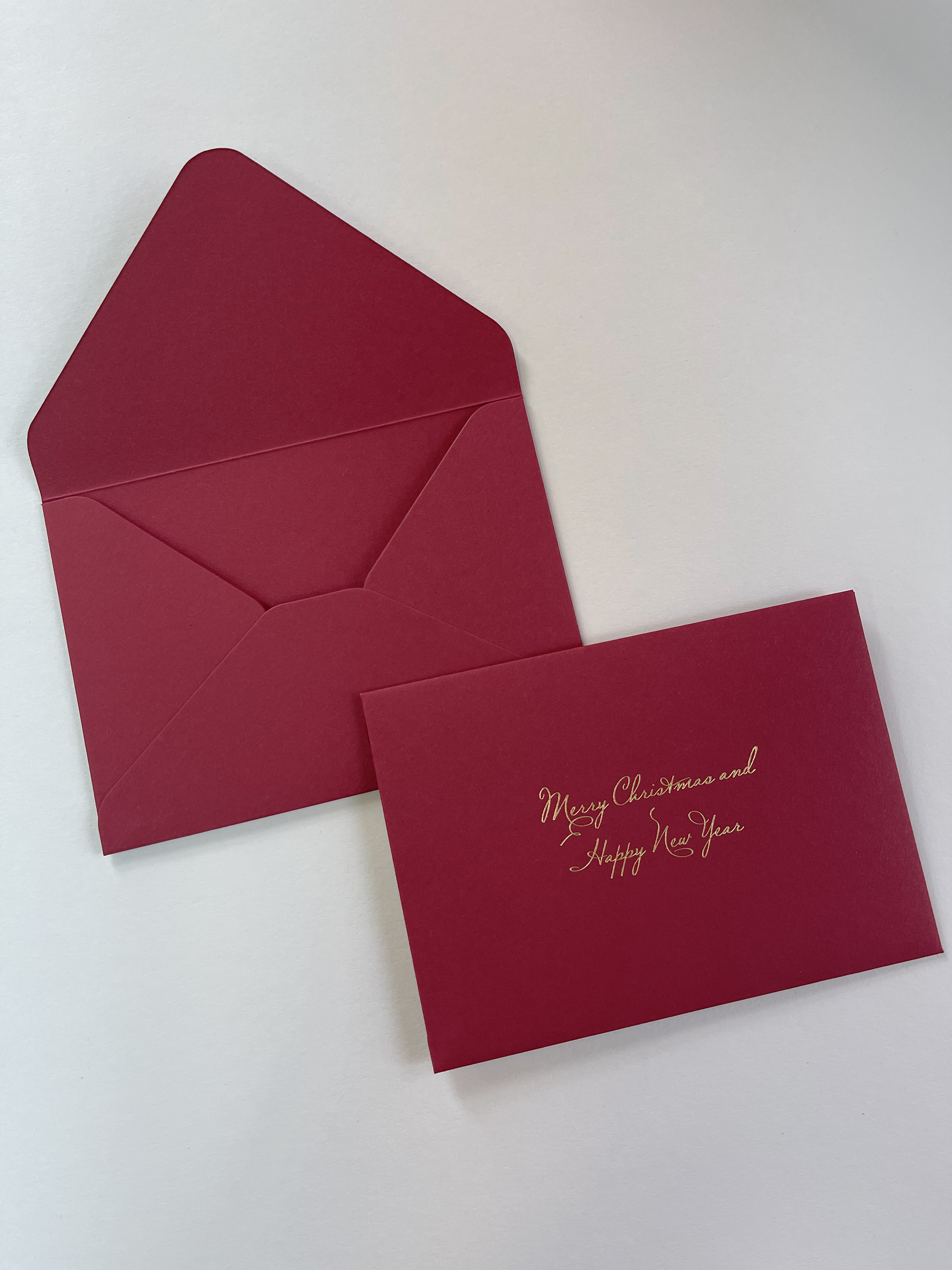 Конверт C6 бордовий різдвяний 4