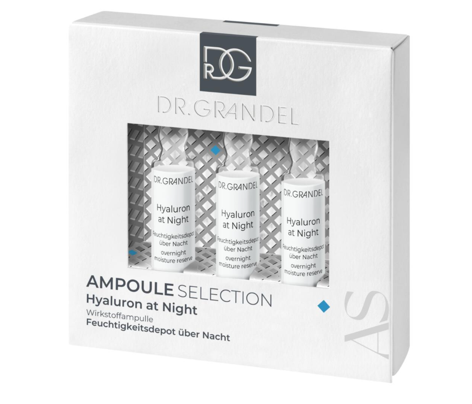 Ампули для інтенсивного догляду за шкірою вночі Dr. Grandel Hyaluron At Night, 3 х 3 мл