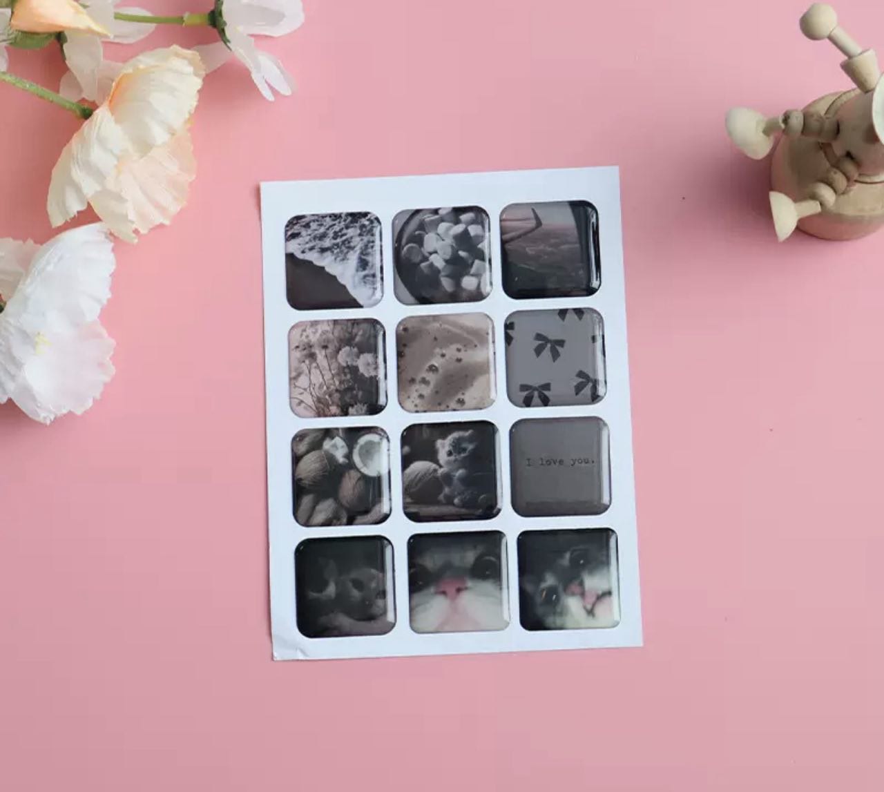 Об'ємні наліпки, стікери, наклейки, 1 лист