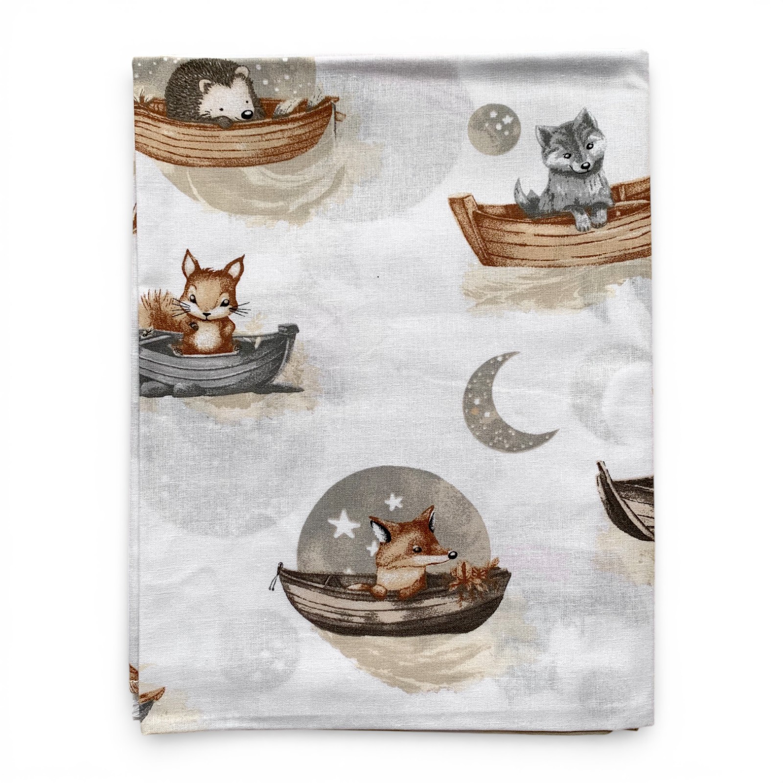 Пелюшка бавовняна 100 х 80 см Звірята у човні