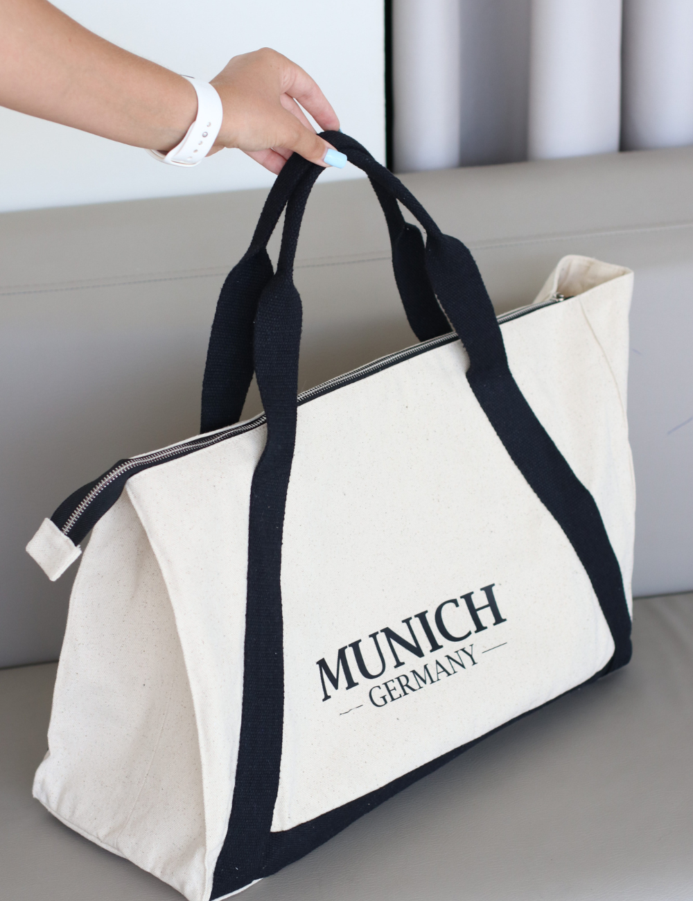Cotton Tote Bag with Munich Print