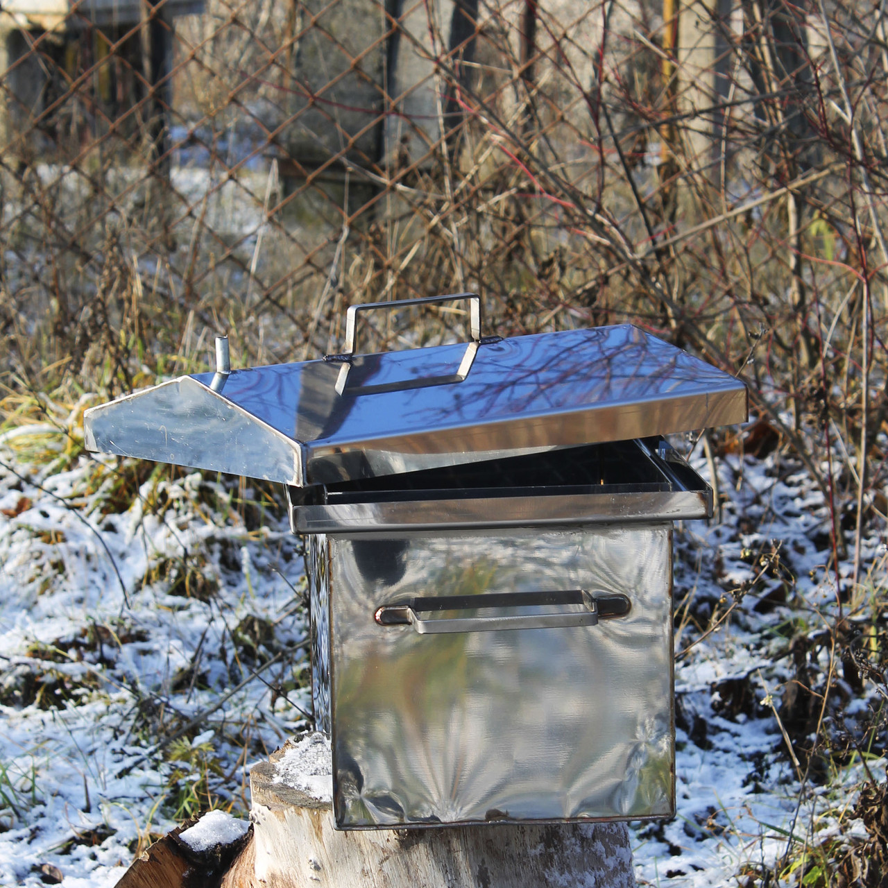 Коптильня Середня нержавійка | 1.5 мм | 400х300х300 мм| жаростійкий