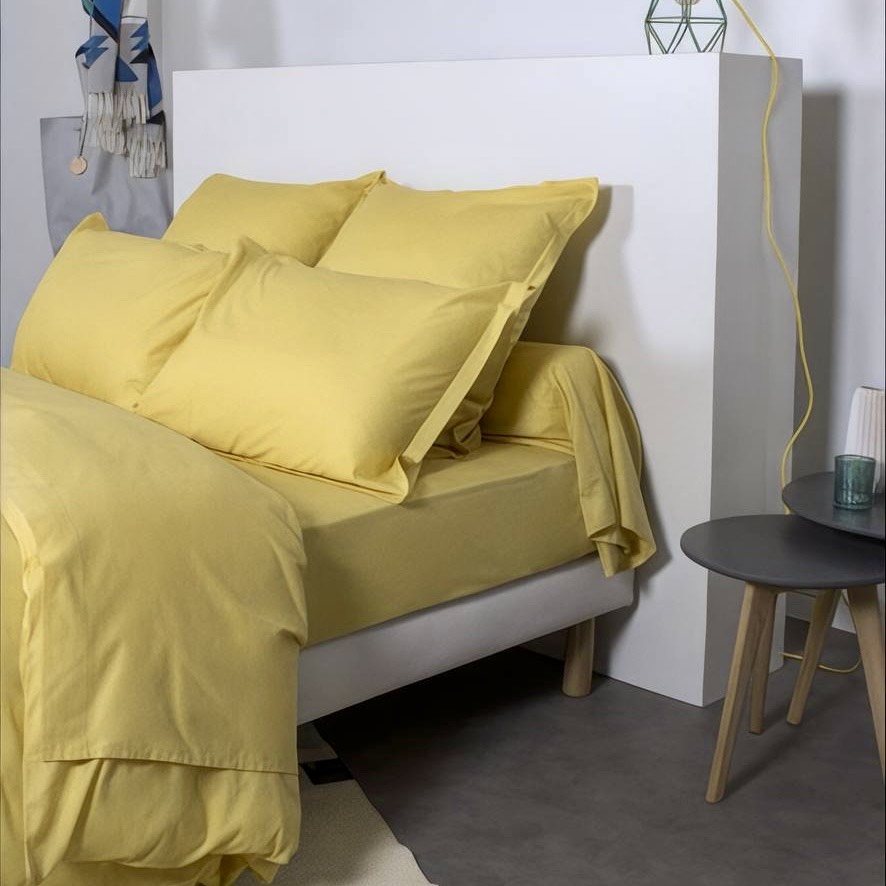 Постільна білизна з ранфорсу, колір Жовтий