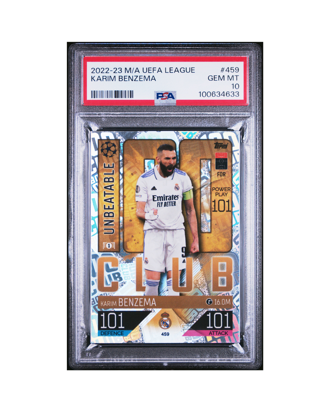 2022 TOPPS MATCH ATTAX UEFA LEAGUE #459 KARIM BENZEMA