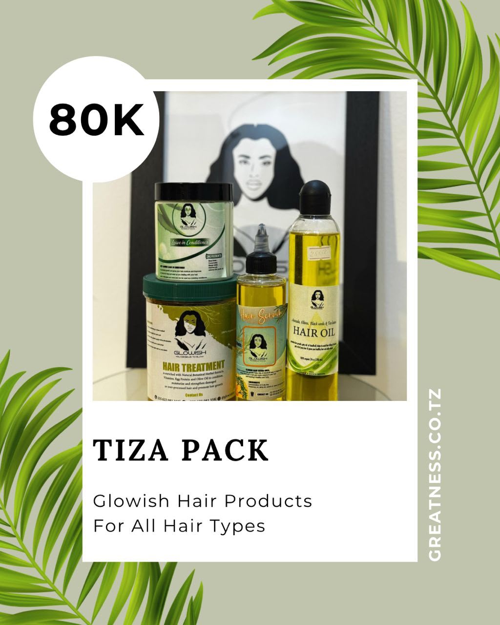 Greatness - Hair Care Products - TIZA Pack.