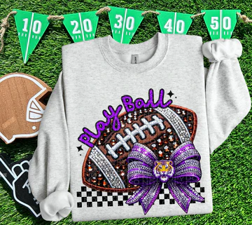 LSU Faux Rhinestones Sweatshirt