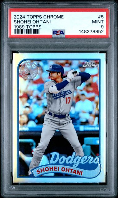 SHOHEI OHTANI 2024 TOPPS CHROME 1989 TOPPS BASEBALL PSA 9