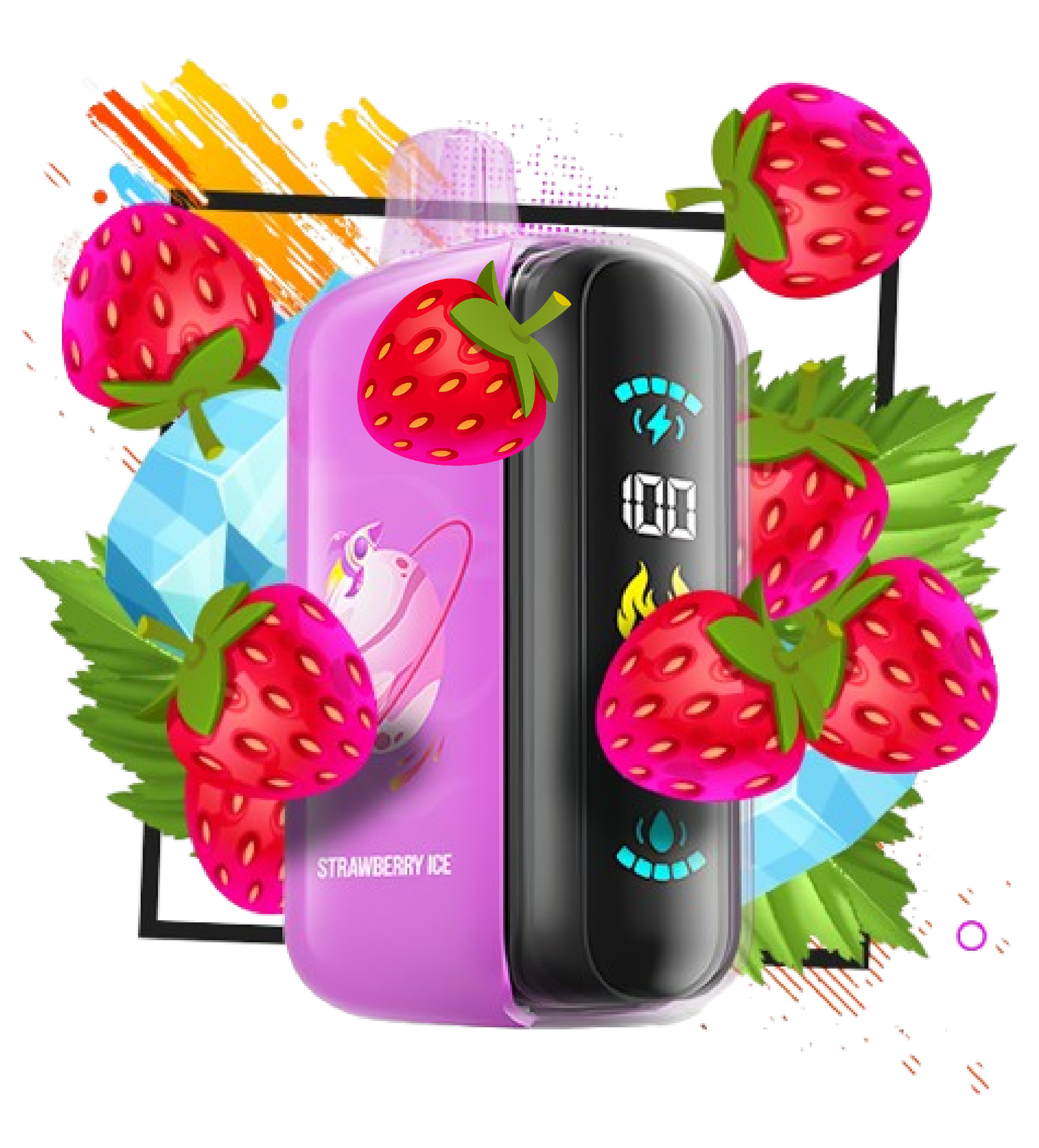 Eӏf RAYA D3 25000 Strawberry Ice (Полуниця Лід)