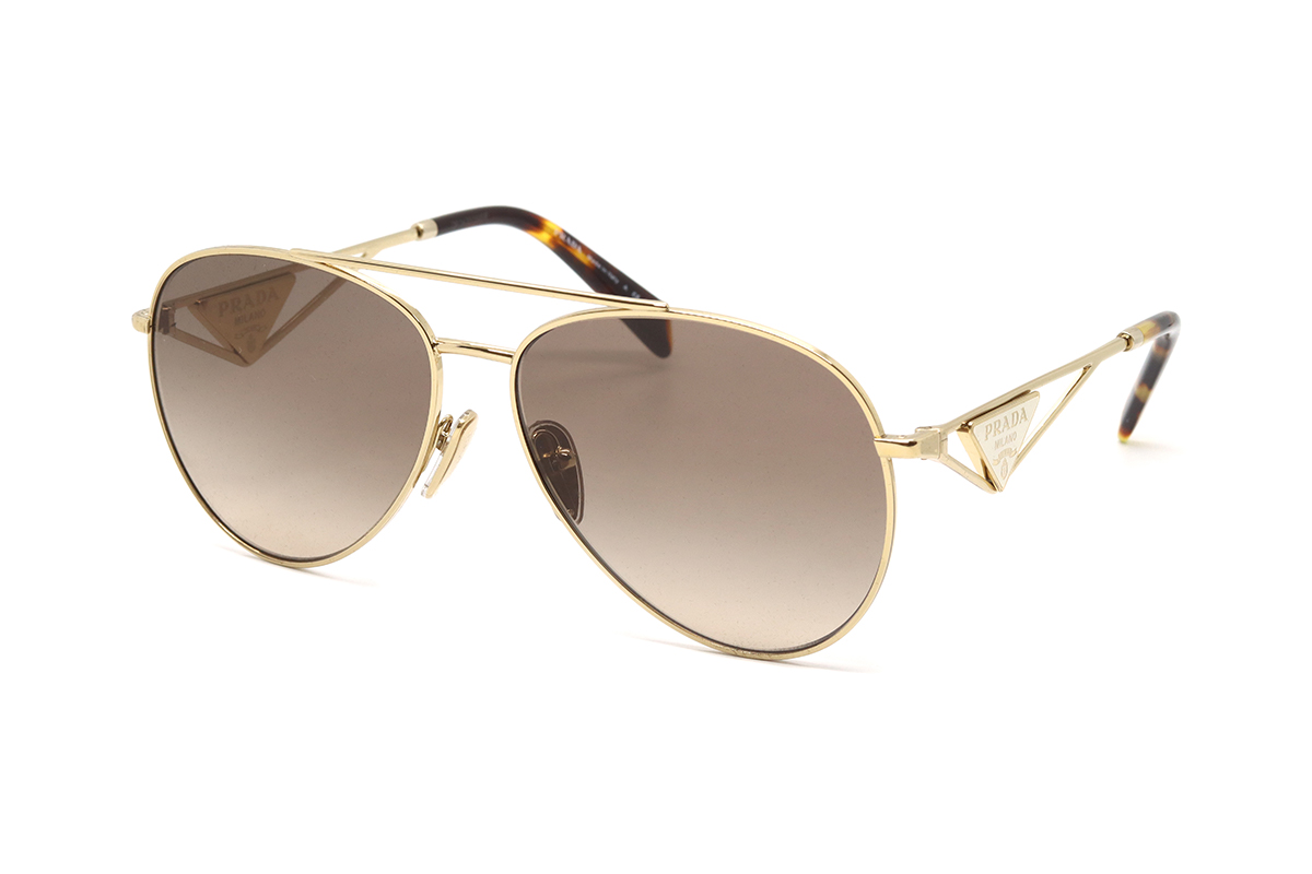 PRADA PR 73ZS ZVN3D0 61 LIGHT BROWN GRAD LIGHT GREY