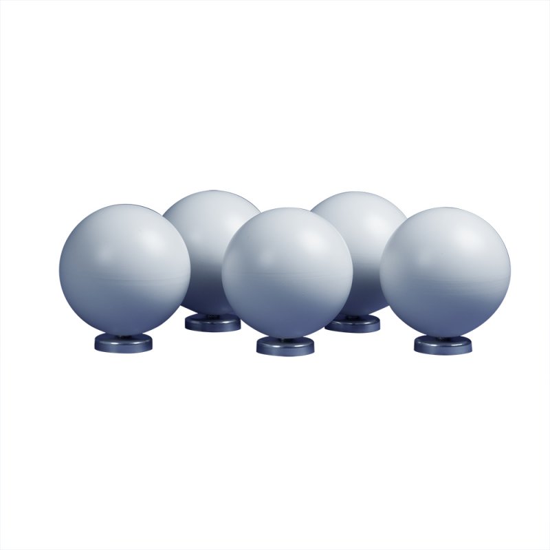 Set consisting of 5 laser scanner reference spheres Ø 90mm