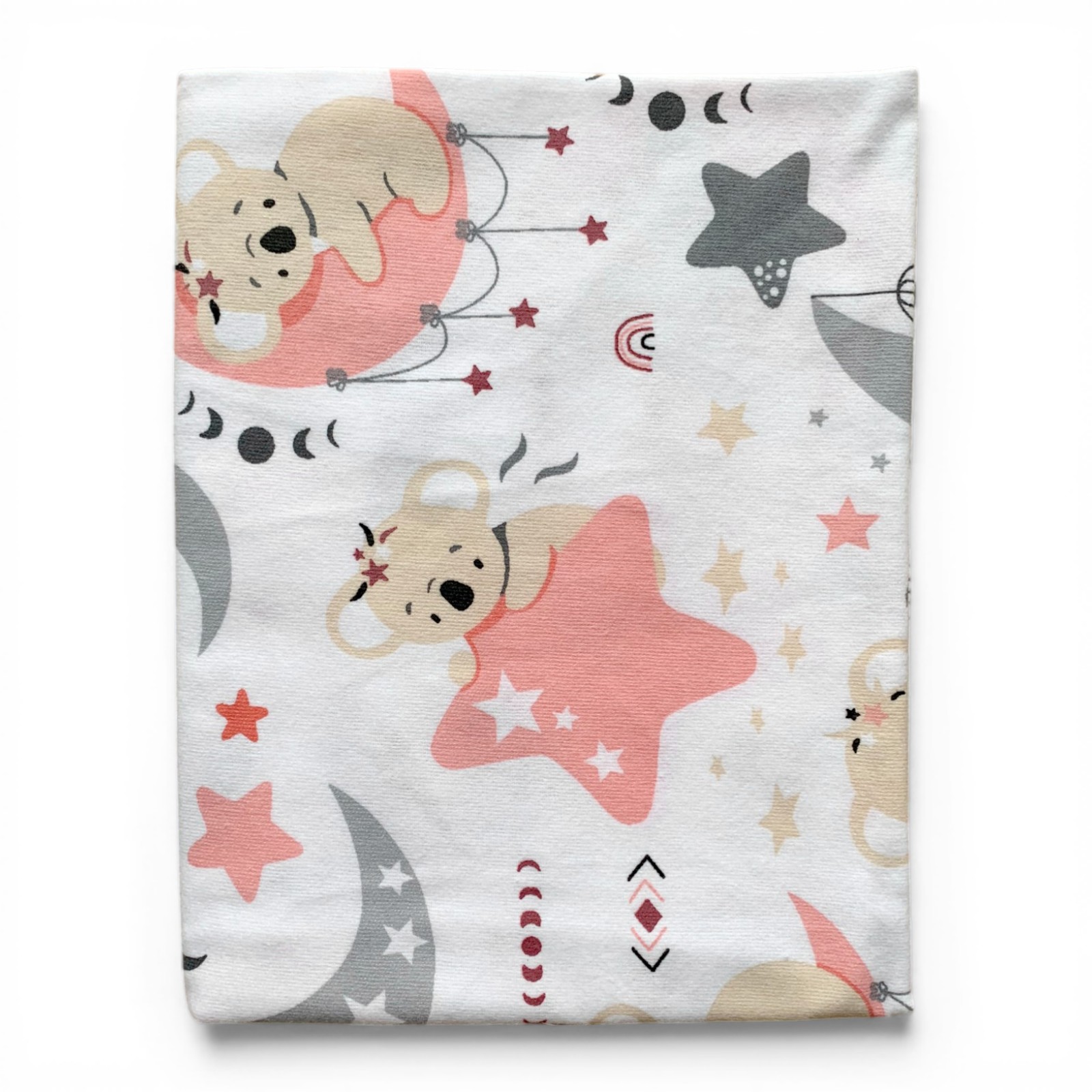 Пелюшка фланелева (байкова) 100 х 80 см Коала на місяці рожева