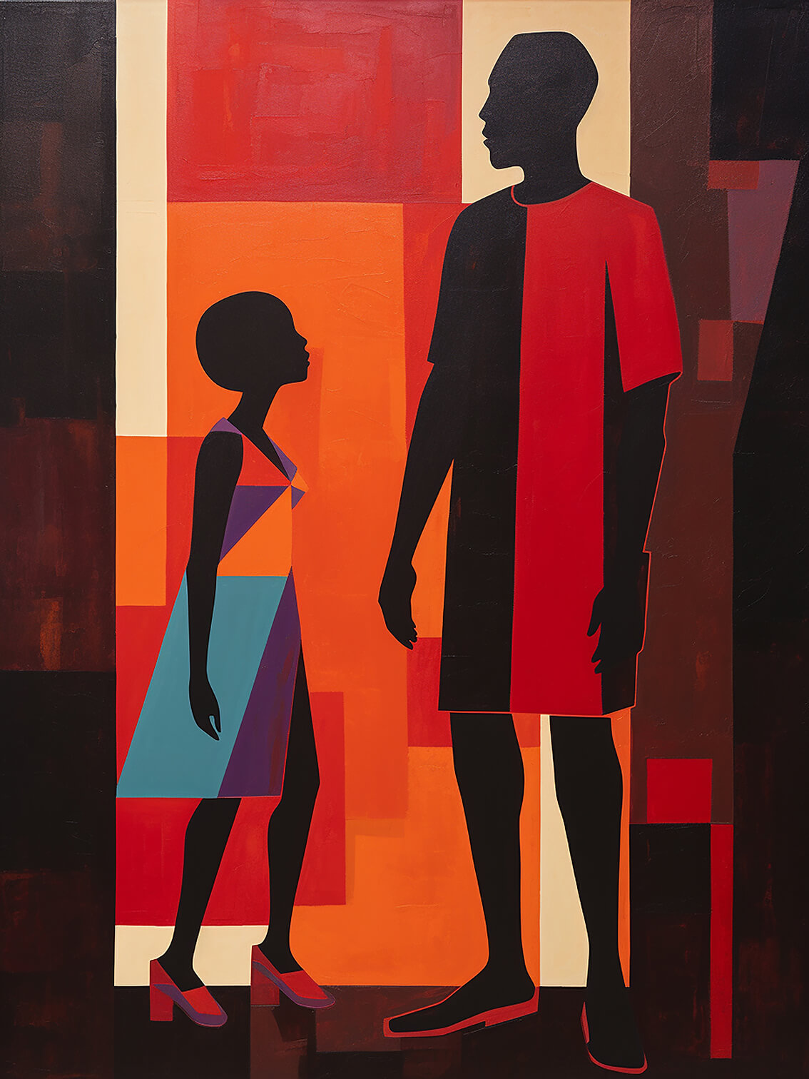 Two IV, 60x80 cm, original acrylic painting on canvas