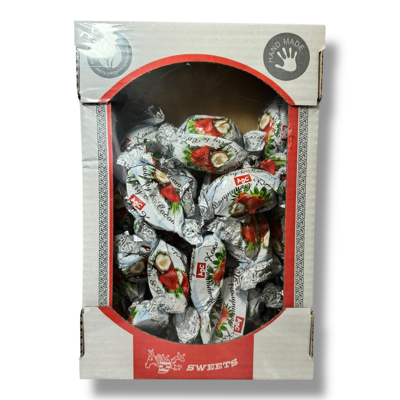 Цукерки ABС sweets полуниця кокос у шоколаді 1кг