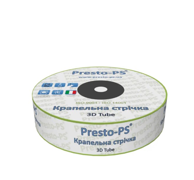 Емітерна крапельна стрічка 3D Tube 0.18 (1,38л/г)(15см) 500м