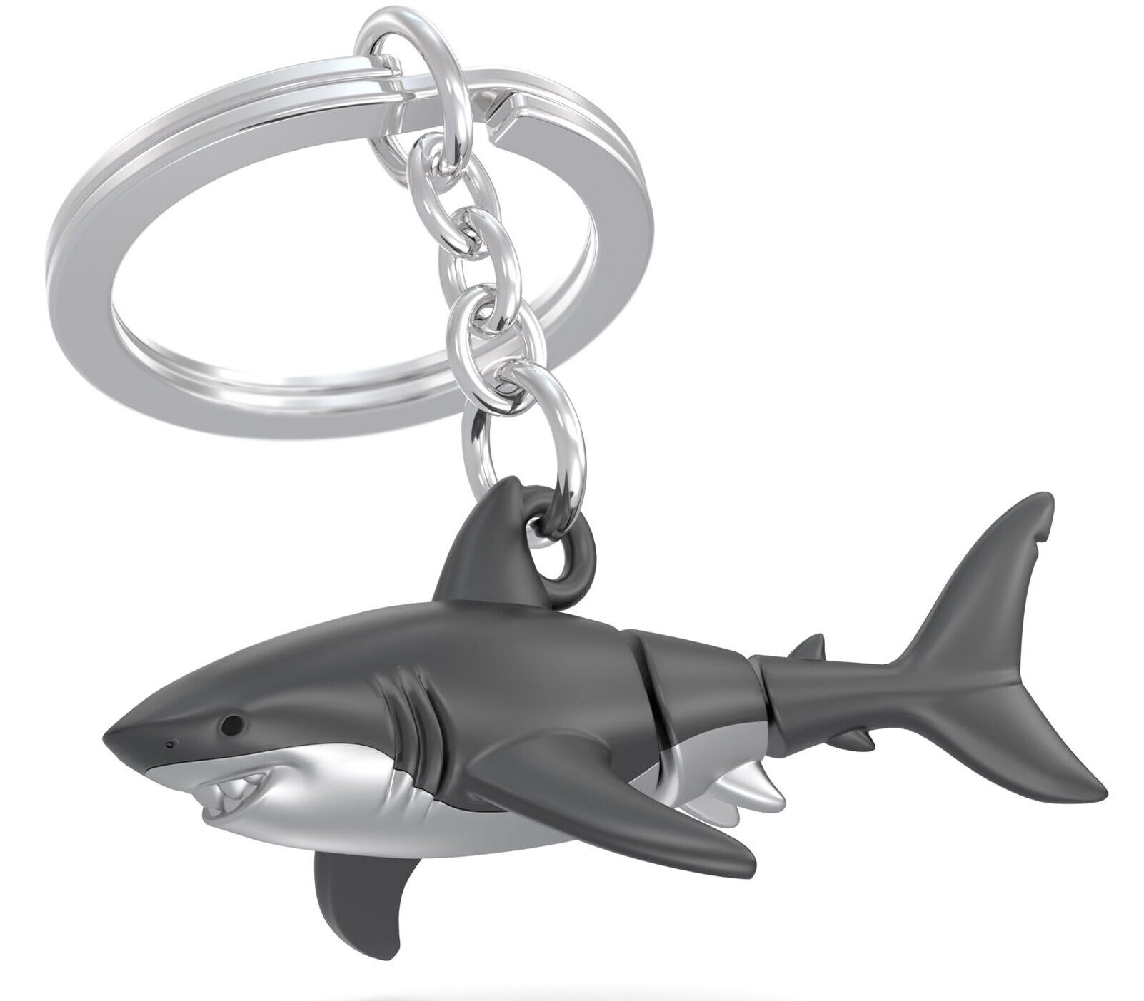 Дизайнерський металевий брелок METALMORPHOSE Moving Shark — оригінальний та стильний аксесуар для ключів від Bonjour Boutique